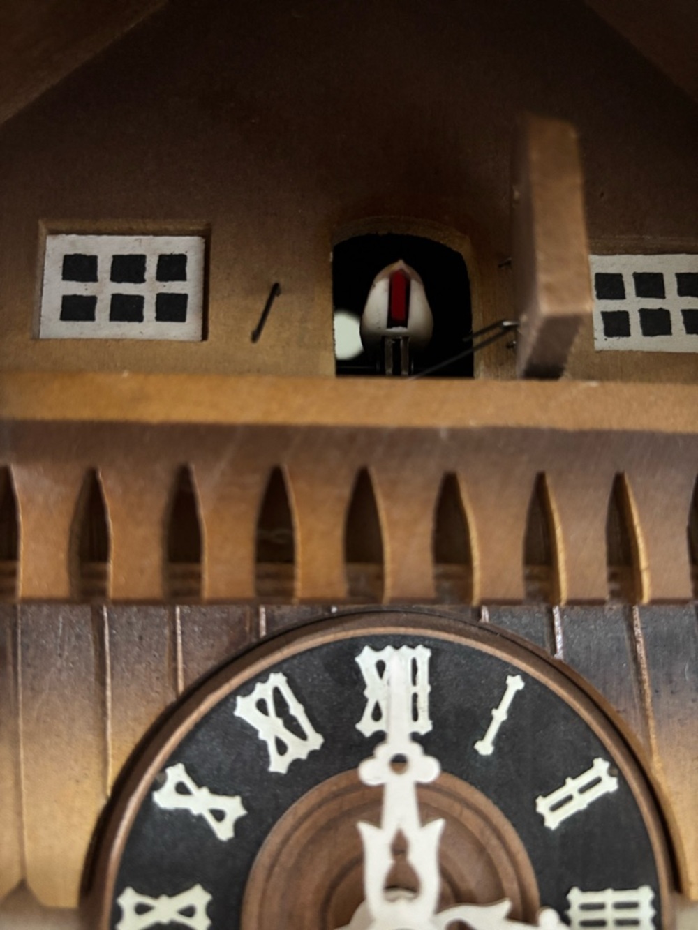 AS IS Vintage Handcrafted Wooden Chalet German Cuckoo Clock - Picture 3 of 5